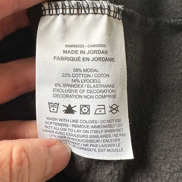 Nike Yoga Soft Fleece Sweatshirt Black Crewneck Loose Fit size XS - Picture 7 of 8